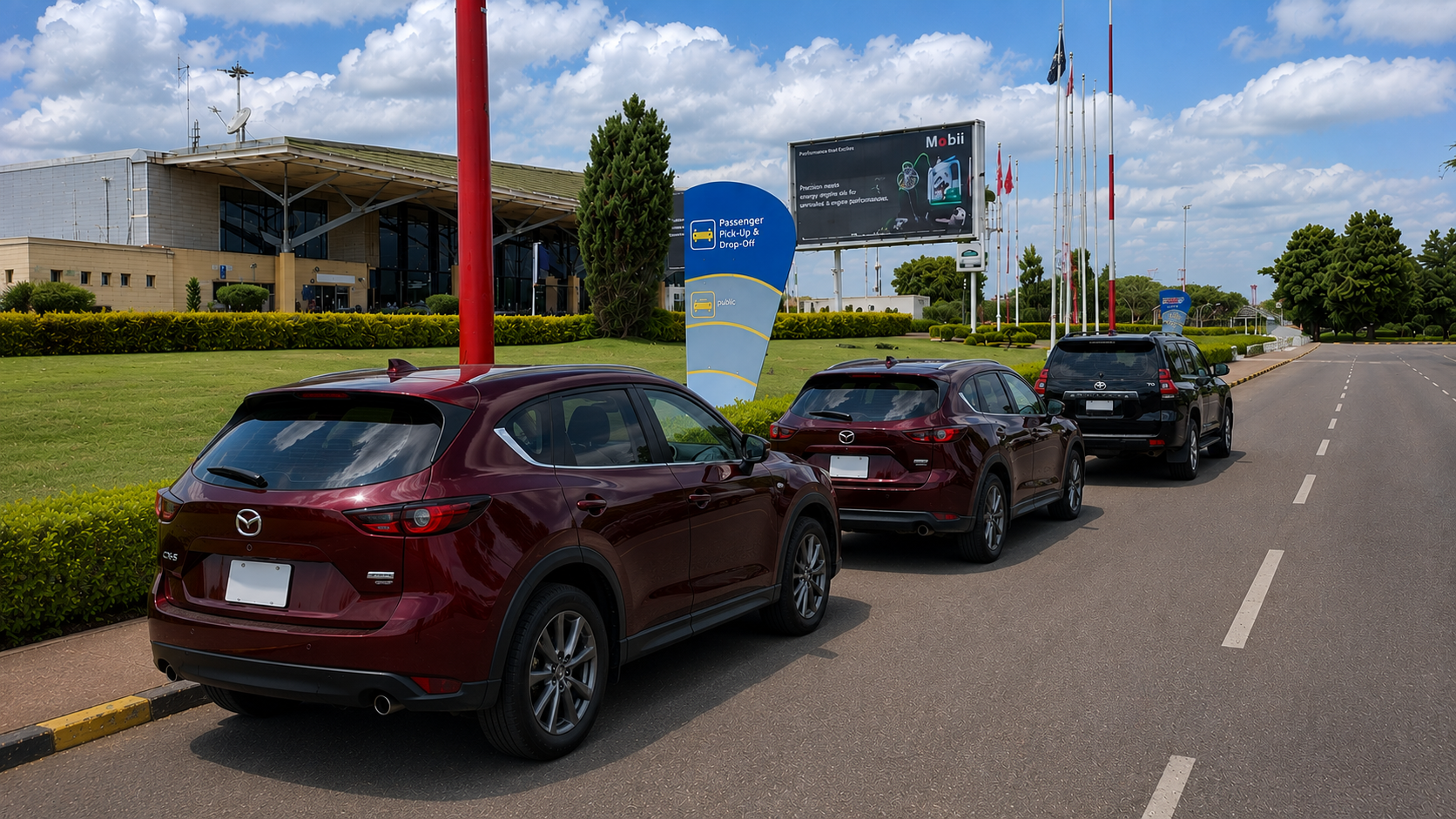 Eliners Tours vehicle fleet in Eldoret, Kenya