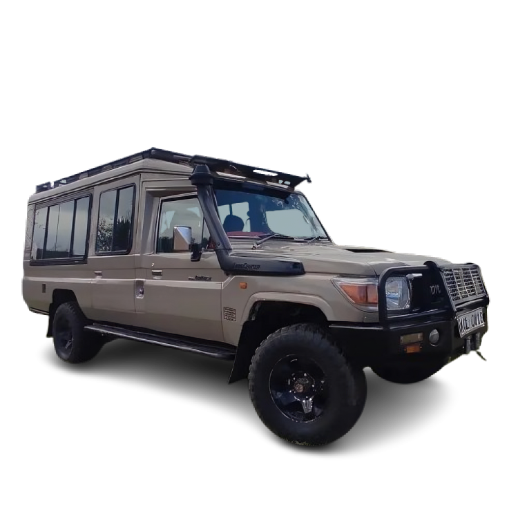 Toyota Landcruiser Tour Van - Rugged 4x4 safari vehicle for hire in Eldoret, perfect for game drives and adventure tours in Kenya